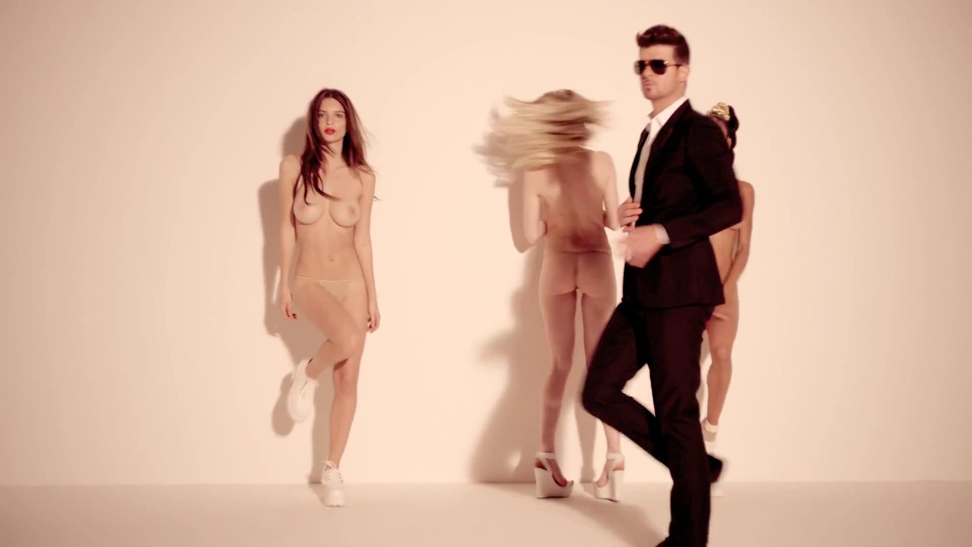 Robin Thicke Blurred Lines Nude