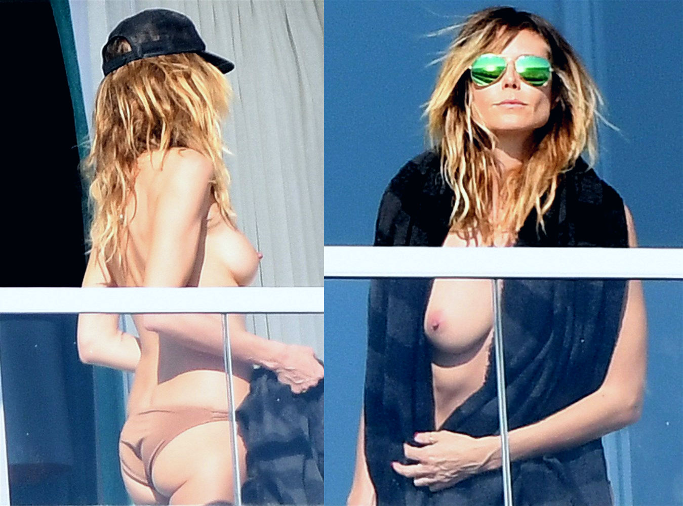 Model Heidi Klum doesn't care if you see her tits... 